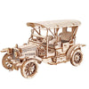 Vintage Car 1:15 Wooden Model Kit — Natural Wood, 20 cm