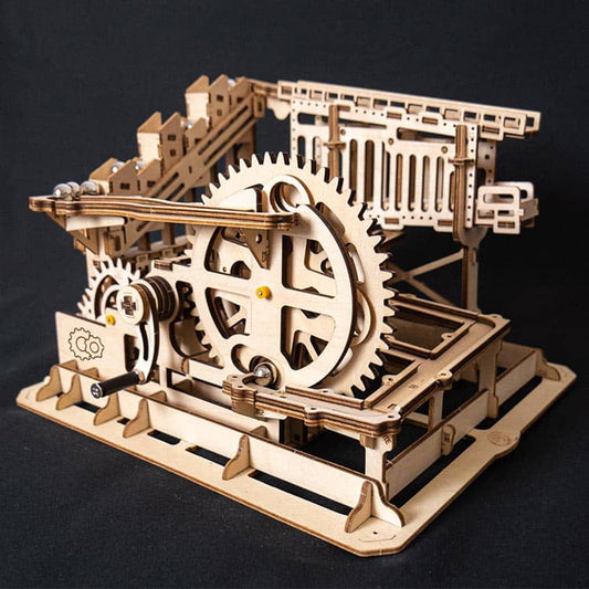 Marble Run: Pipeline Coaster — Light Wood Plywood Puzzle (239 pcs)