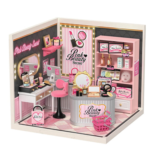 Wooden-Town - Pink Beauty Secret DIY Miniature House Kit