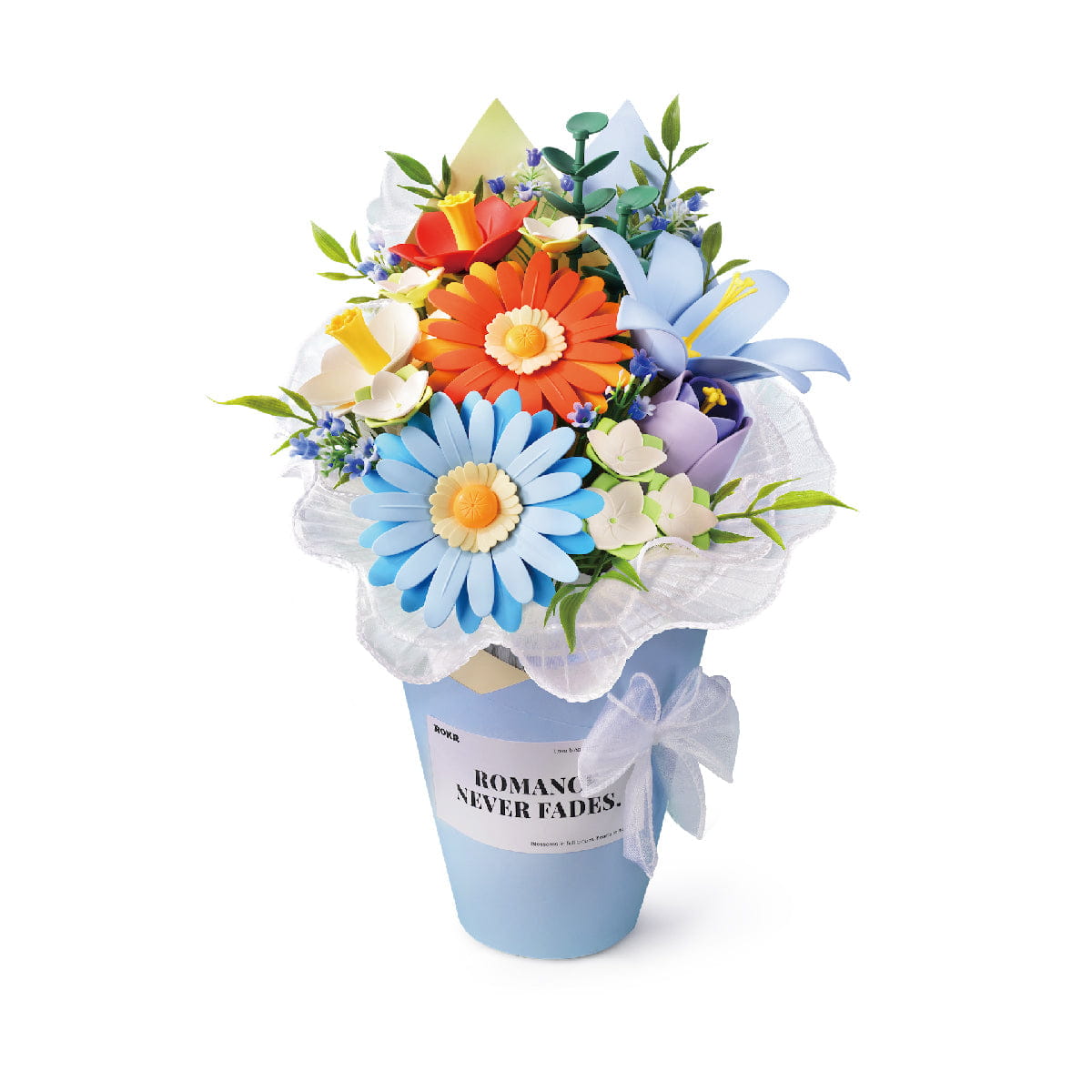 Wooden-Town Twilight Sky Bouquet 3D wooden flower bouquet puzzle kit