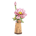 Wooden-Town Lotus 3D wooden flower puzzle kit