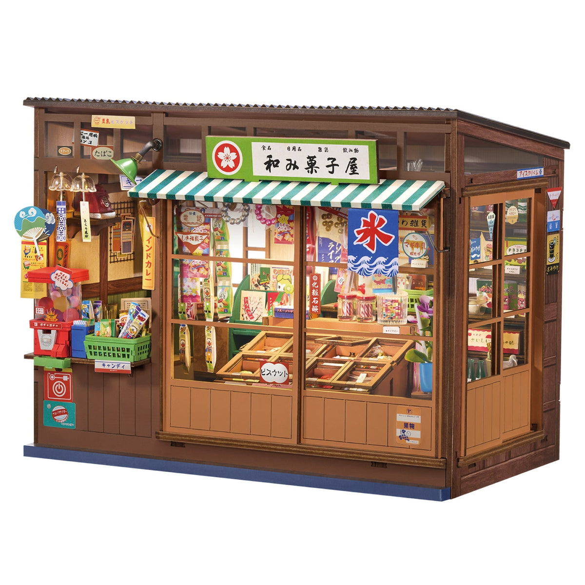 Wooden-Town Nostalgic Corner Shop 3D wooden book nook kit