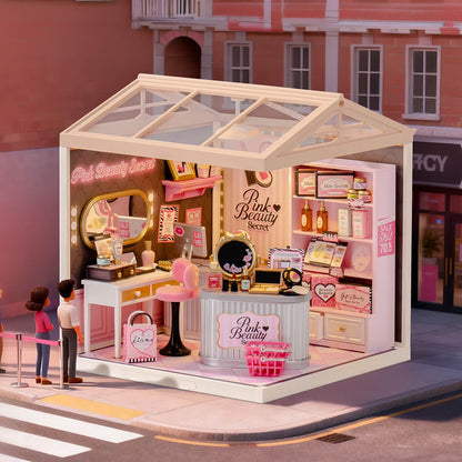 Wooden-Town - Pink Beauty Secret DIY Miniature House Kit