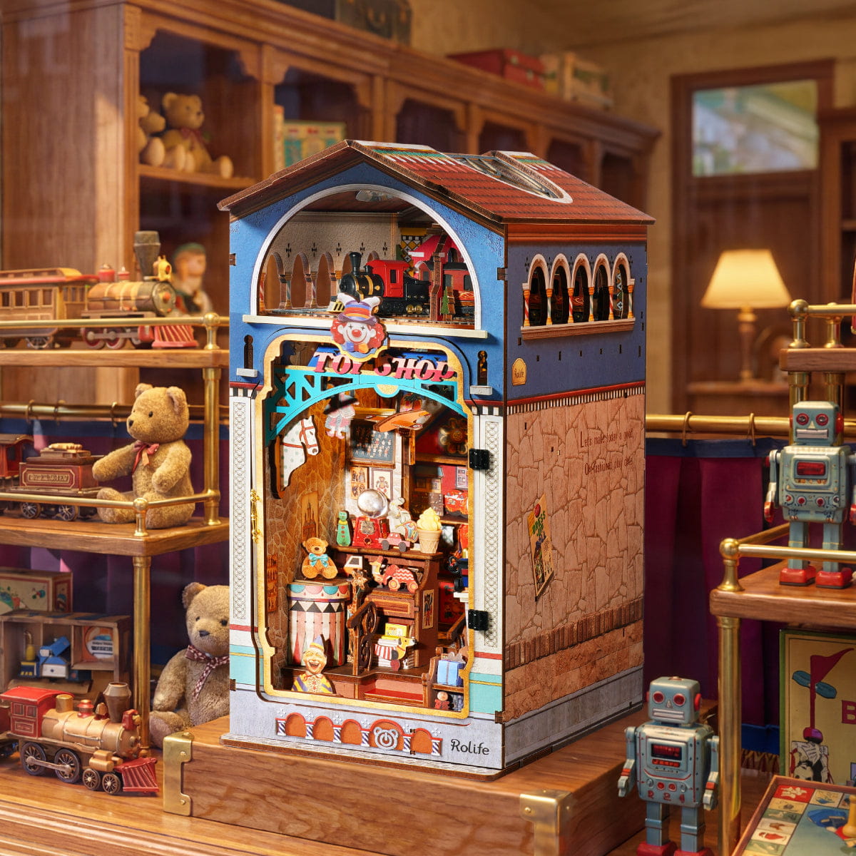 Wooden-Town Treasure Toy Shop 3D wooden book nook kit – image 2 of 6