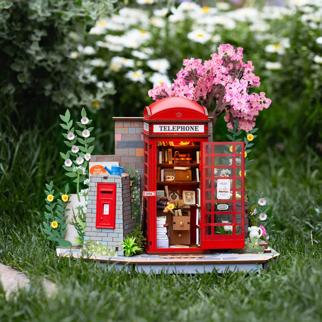 Wooden-Town Blossom Book Booth 3D wooden book nook kit – image 16 of 16