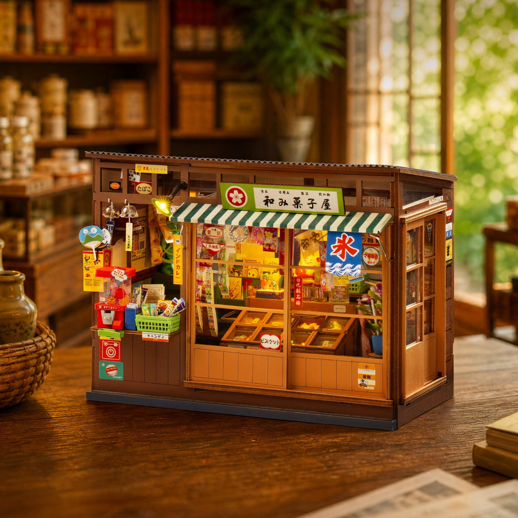 Wooden-Town Nostalgic Corner Shop 3D wooden book nook kit – image 6 of 8