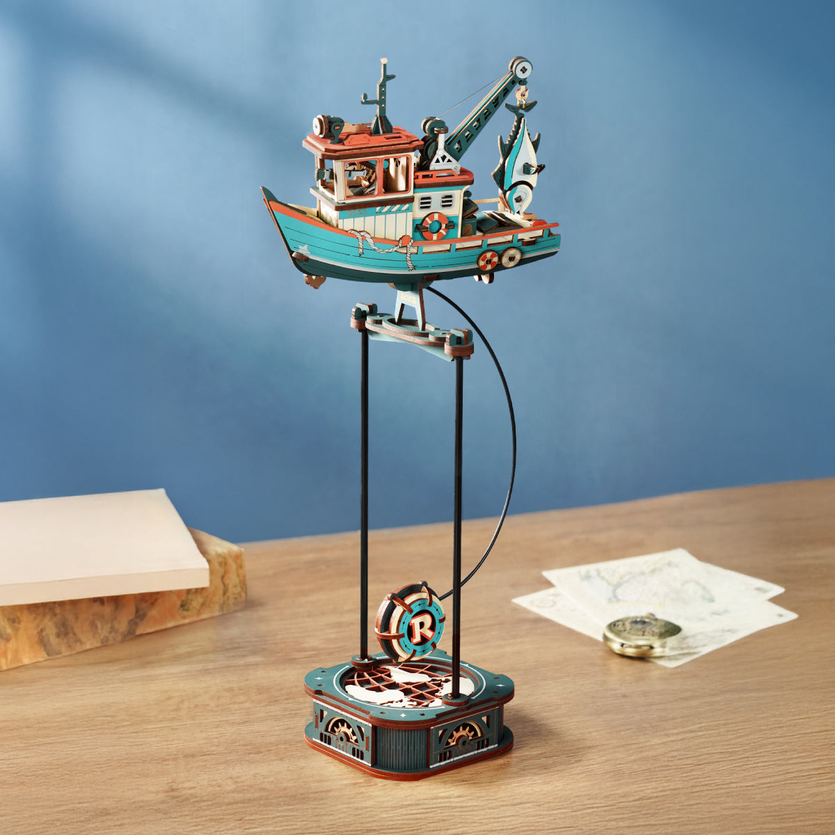 Wooden-Town Lucky Trawler 3D wooden mechanical model kit – image 2 of 5