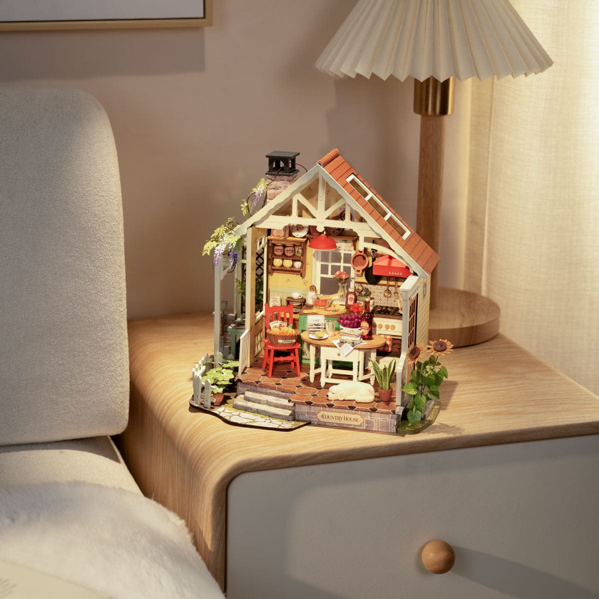 Wooden-Town Sunlit Farmhouse Kitchen 3D wooden miniature house kit – image 4 of 6