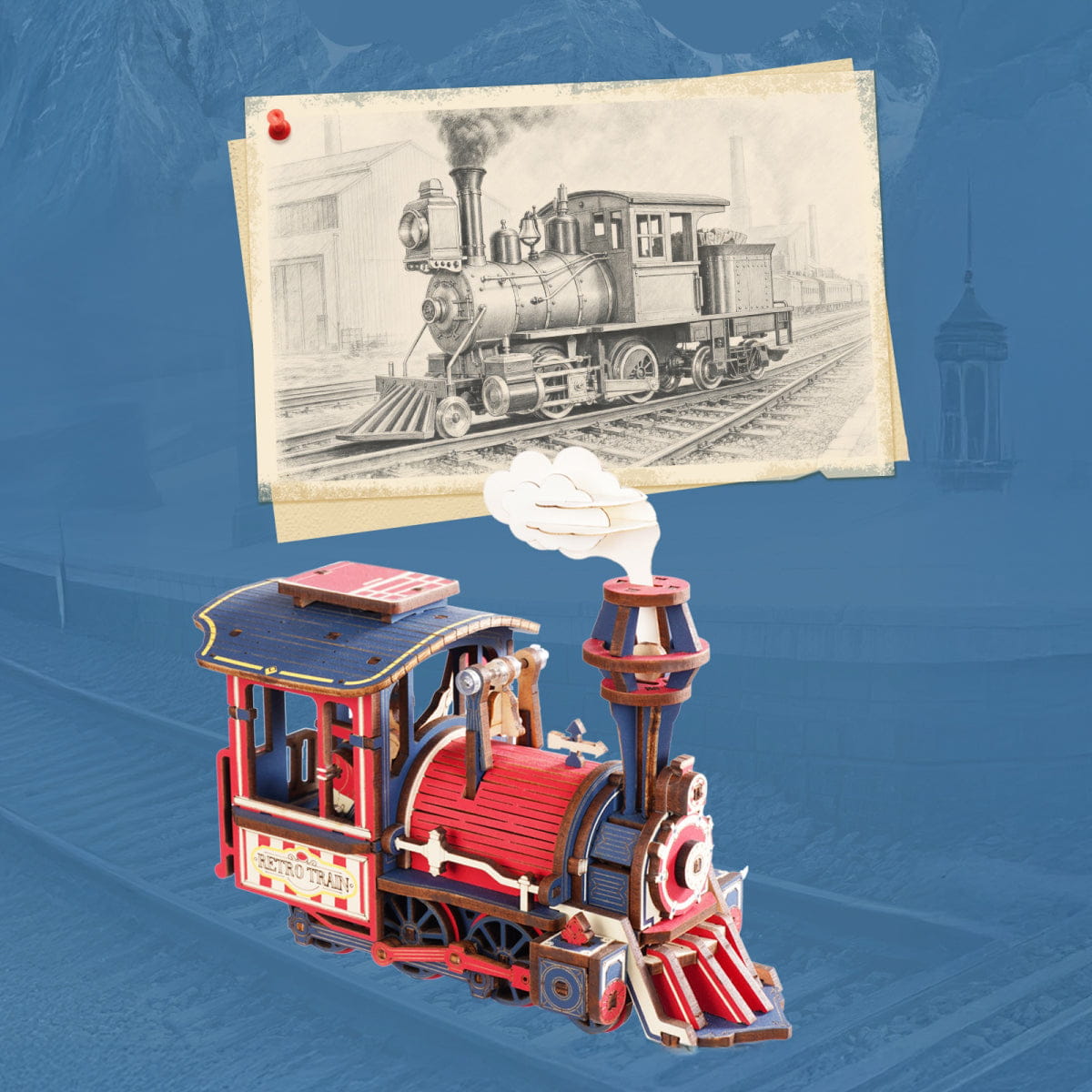 Wooden-Town Power Express 3D wooden mechanical model kit – image 6 of 6