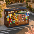 Wooden-Town Nostalgic Corner Shop 3D wooden book nook kit – image 7 of 8