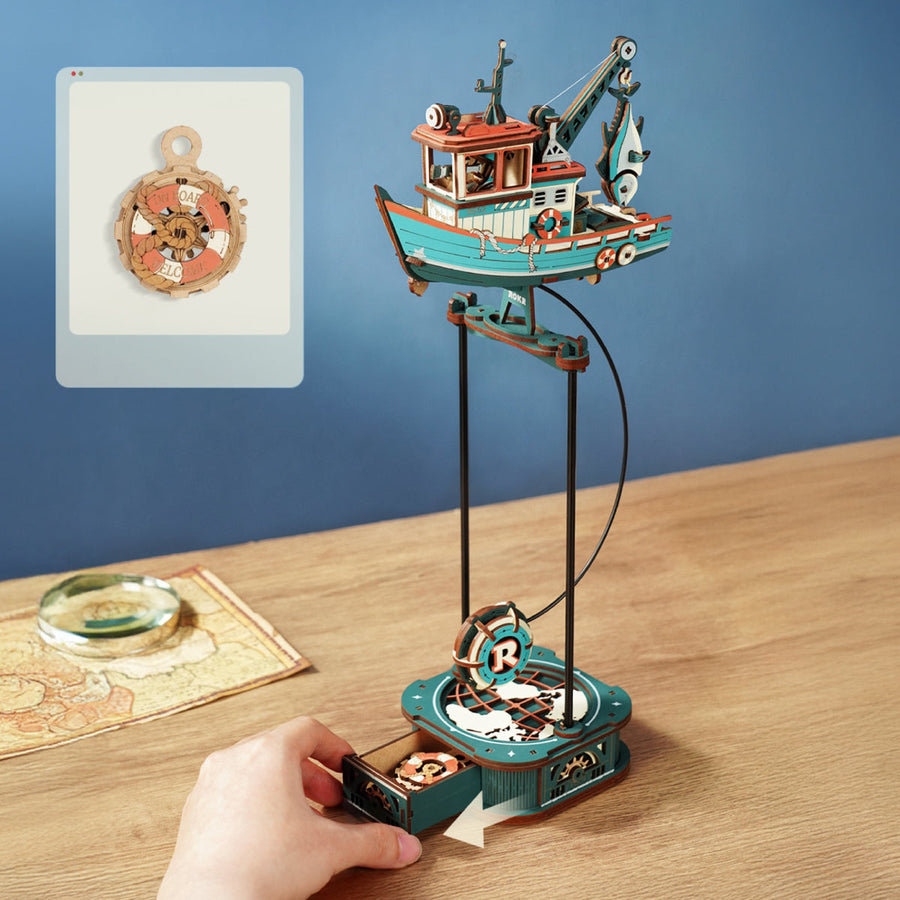Wooden-Town Lucky Trawler 3D wooden mechanical model kit – image 5 of 5