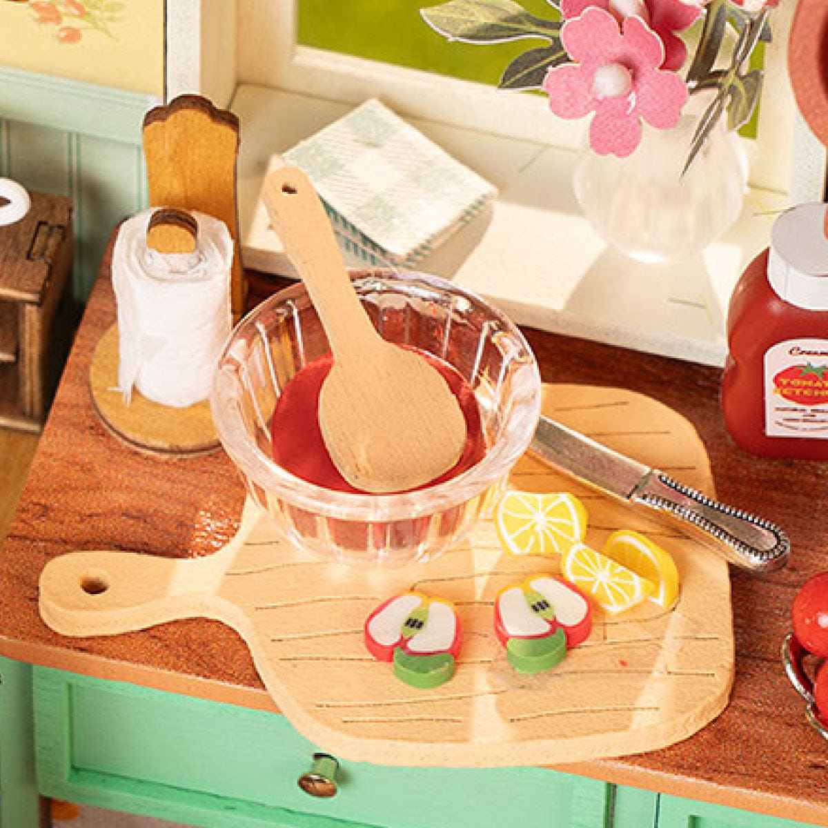 Wooden-Town Sunlit Farmhouse Kitchen 3D wooden miniature house kit – image 5 of 6