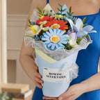 Wooden-Town Twilight Sky Bouquet 3D wooden flower bouquet puzzle kit – image 2 of 7
