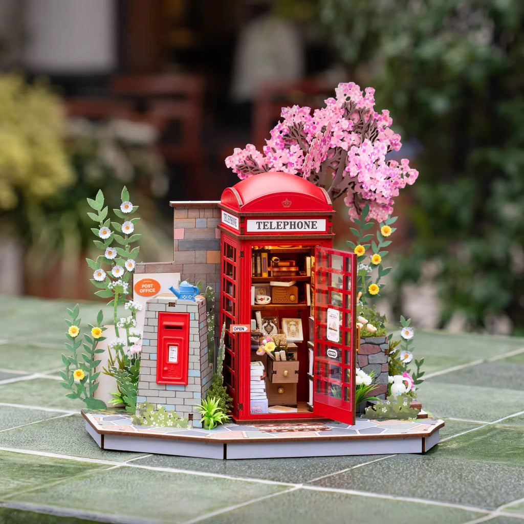 Wooden-Town Blossom Book Booth 3D wooden book nook kit – image 4 of 16