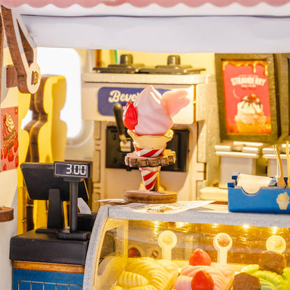 Wooden-Town - Leo’s Beverly’s Ice Cream Truck 3D Wooden Puzzle Kit