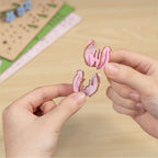 Wooden-Town Pink Lily of the Valley 3D wooden flower puzzle kit – image 6 of 6