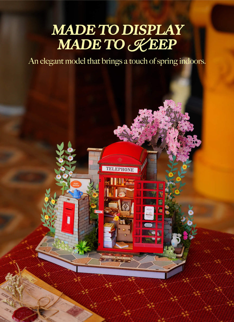 Wooden-Town Blossom Book Booth 3D wooden book nook kit – image 10 of 16