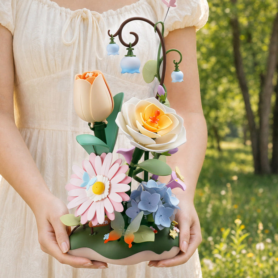 Wooden-Town Garden Ramble Bouquet 3D wooden flower bouquet puzzle kit – image 7 of 7