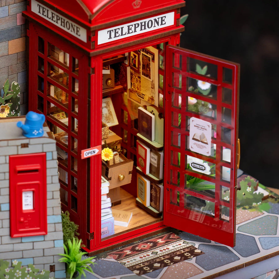 Wooden-Town Blossom Book Booth 3D wooden book nook kit – image 5 of 16