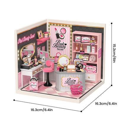 Wooden-Town - Pink Beauty Secret DIY Miniature House Kit
