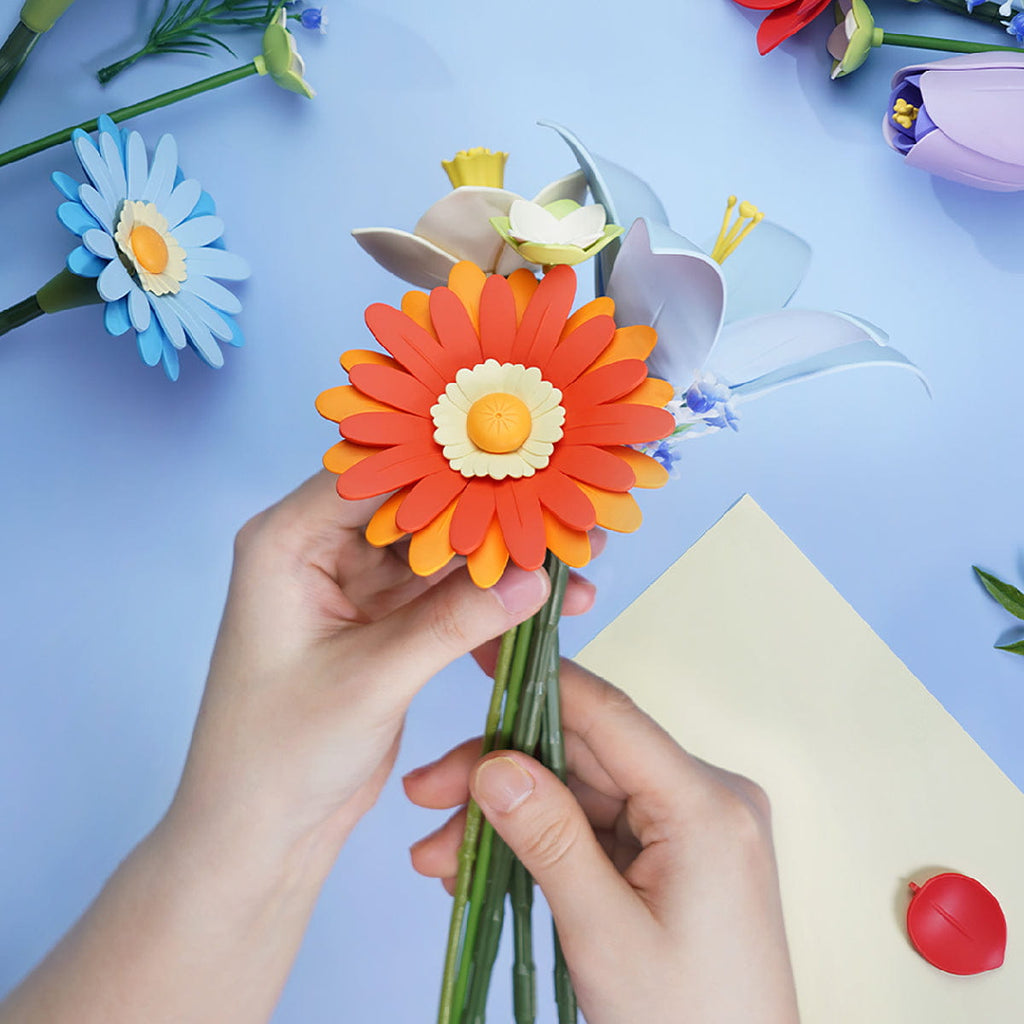 Wooden-Town Twilight Sky Bouquet 3D wooden flower bouquet puzzle kit – image 7 of 7