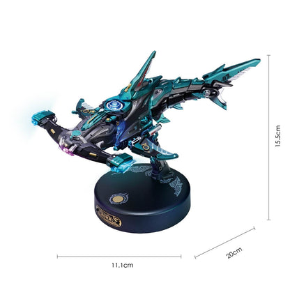 Wooden Town - Hammerhead Shark 3D Mechanical Model Kit with LED Light