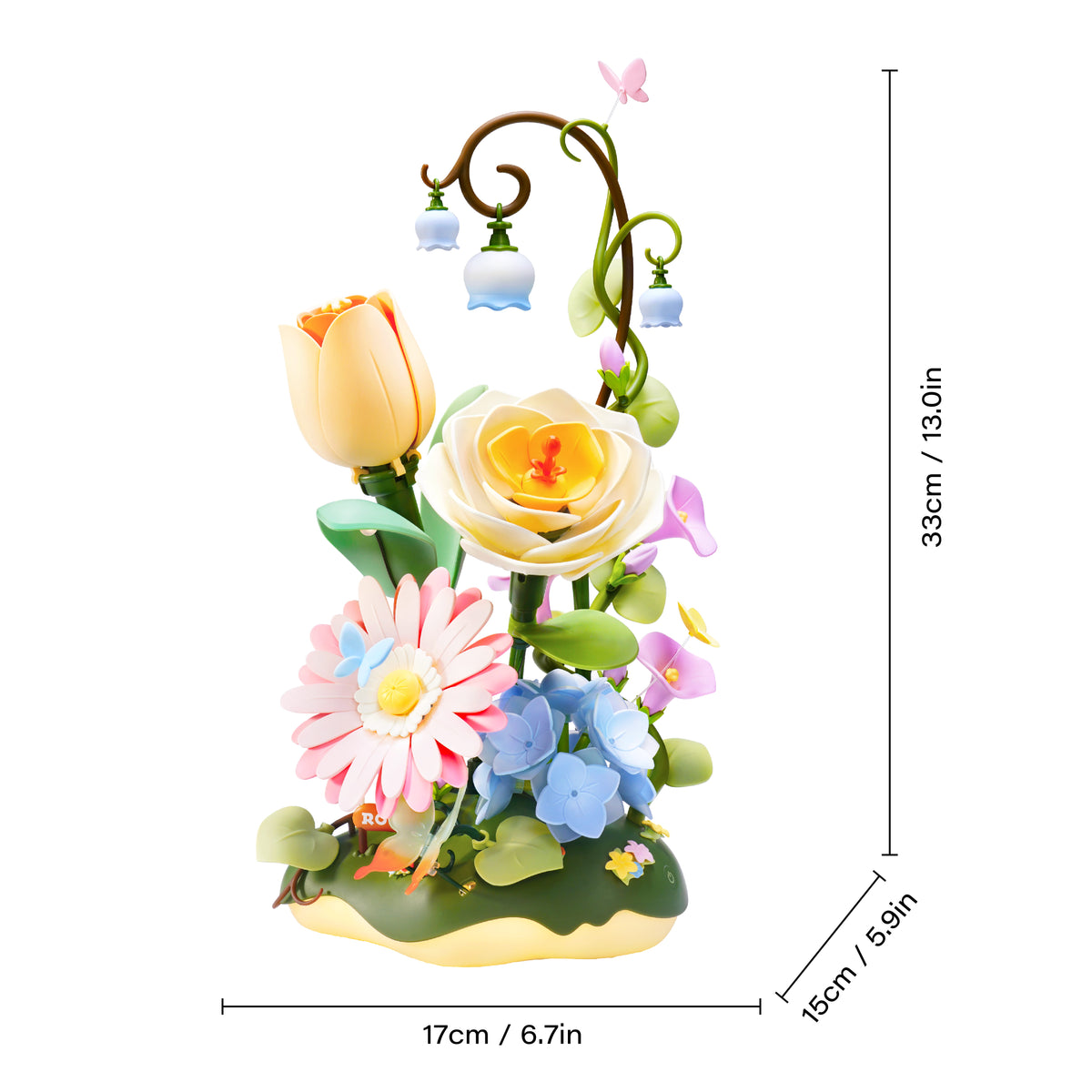 Wooden-Town Garden Ramble Bouquet 3D wooden flower bouquet puzzle kit – image 4 of 7