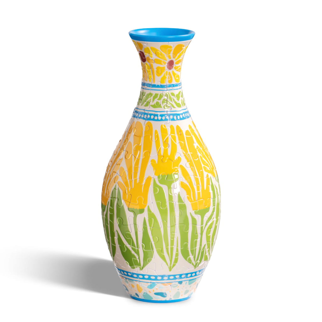 Wooden-Town Sunset Mosaic Puzzle Vase 3D flower vase puzzle kit