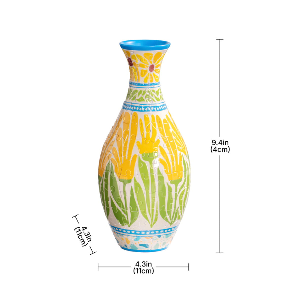 Wooden-Town Sunset Mosaic Puzzle Vase 3D flower vase puzzle kit – image 3 of 5