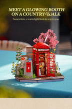Wooden-Town Blossom Book Booth 3D wooden book nook kit – image 7 of 16