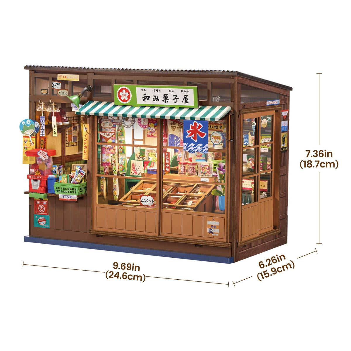 Wooden-Town Nostalgic Corner Shop 3D wooden book nook kit – image 3 of 8