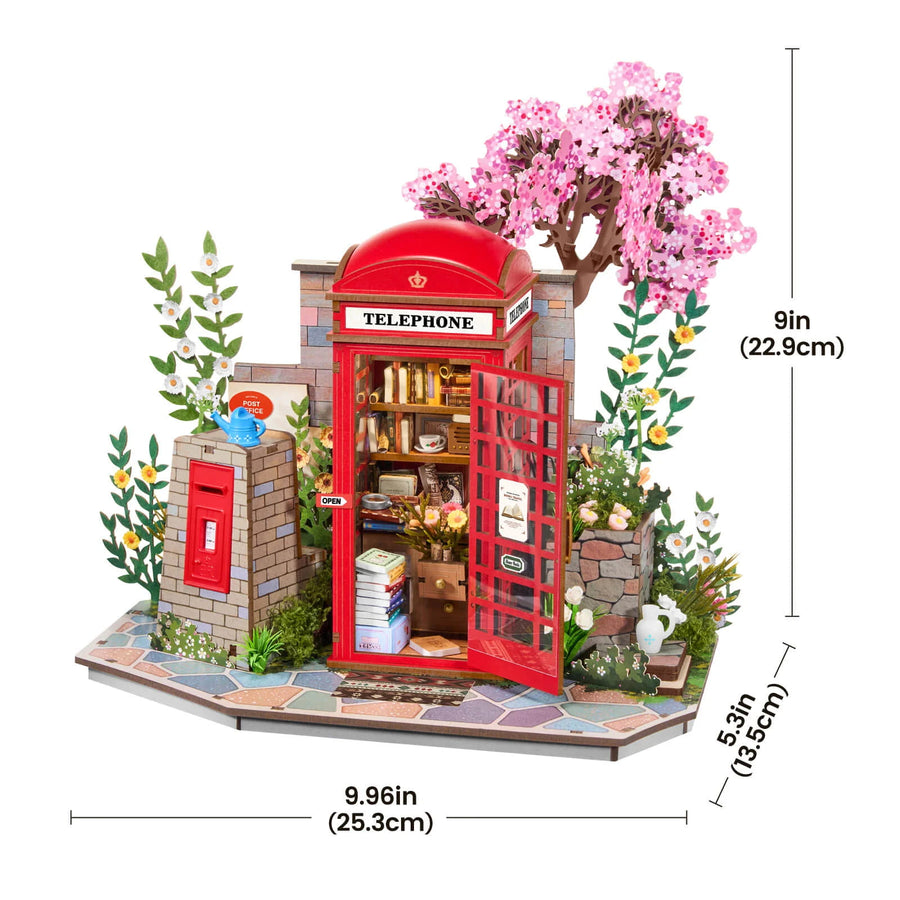 Wooden-Town Blossom Book Booth 3D wooden book nook kit – image 3 of 16