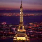 Night of the Eiffel Tower — Rusty Brown Wooden Model Kit, LED Light – view 10