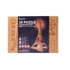 Night of the Eiffel Tower — Rusty Brown Wooden Model Kit, LED Light – view 11