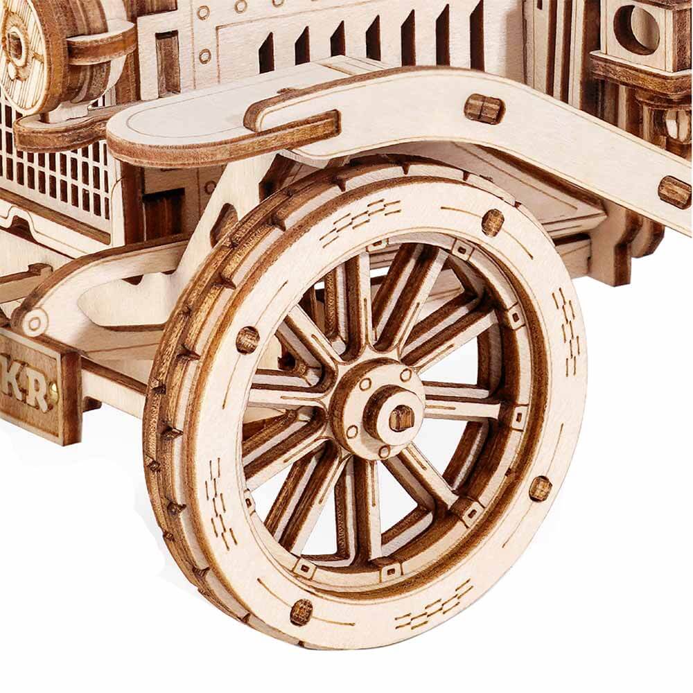 Vintage Car 1:15 Wooden Model Kit — Natural Wood, 20 cm – view 12