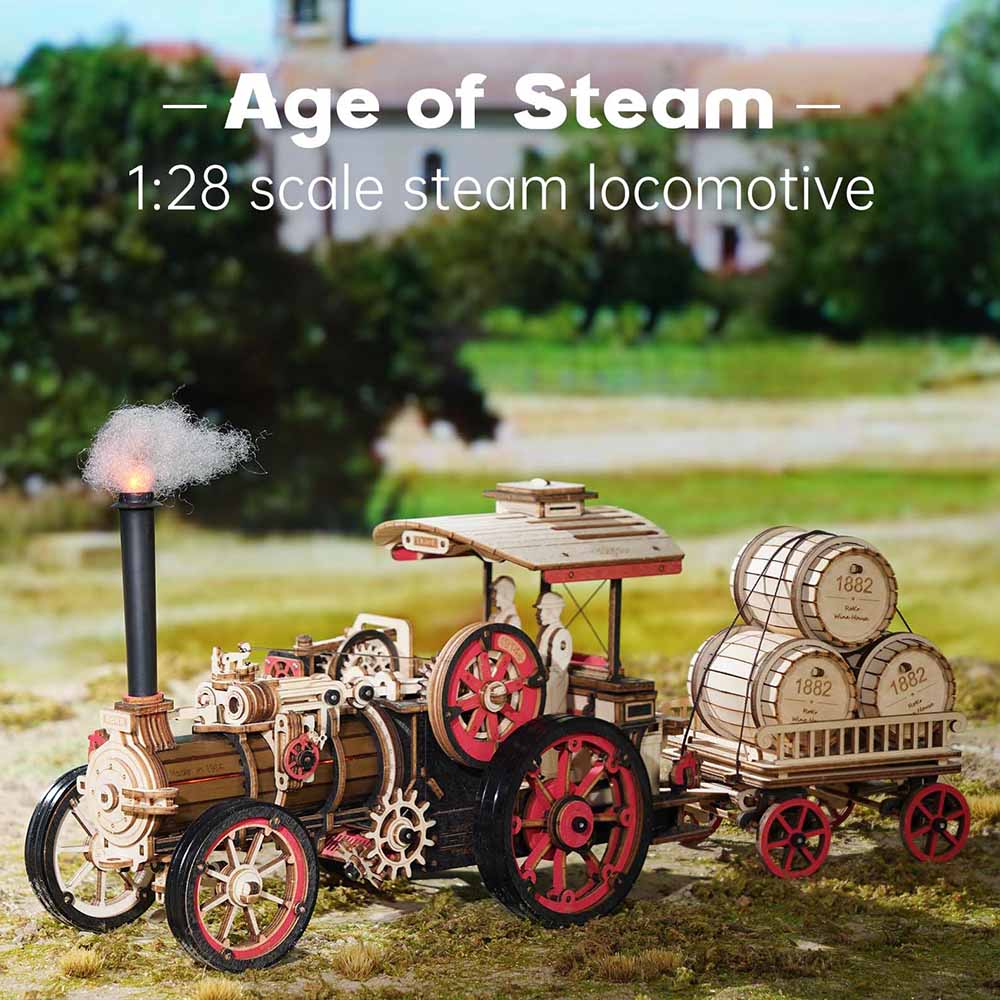 Steam Engine Wooden Locomotive Model – view 13