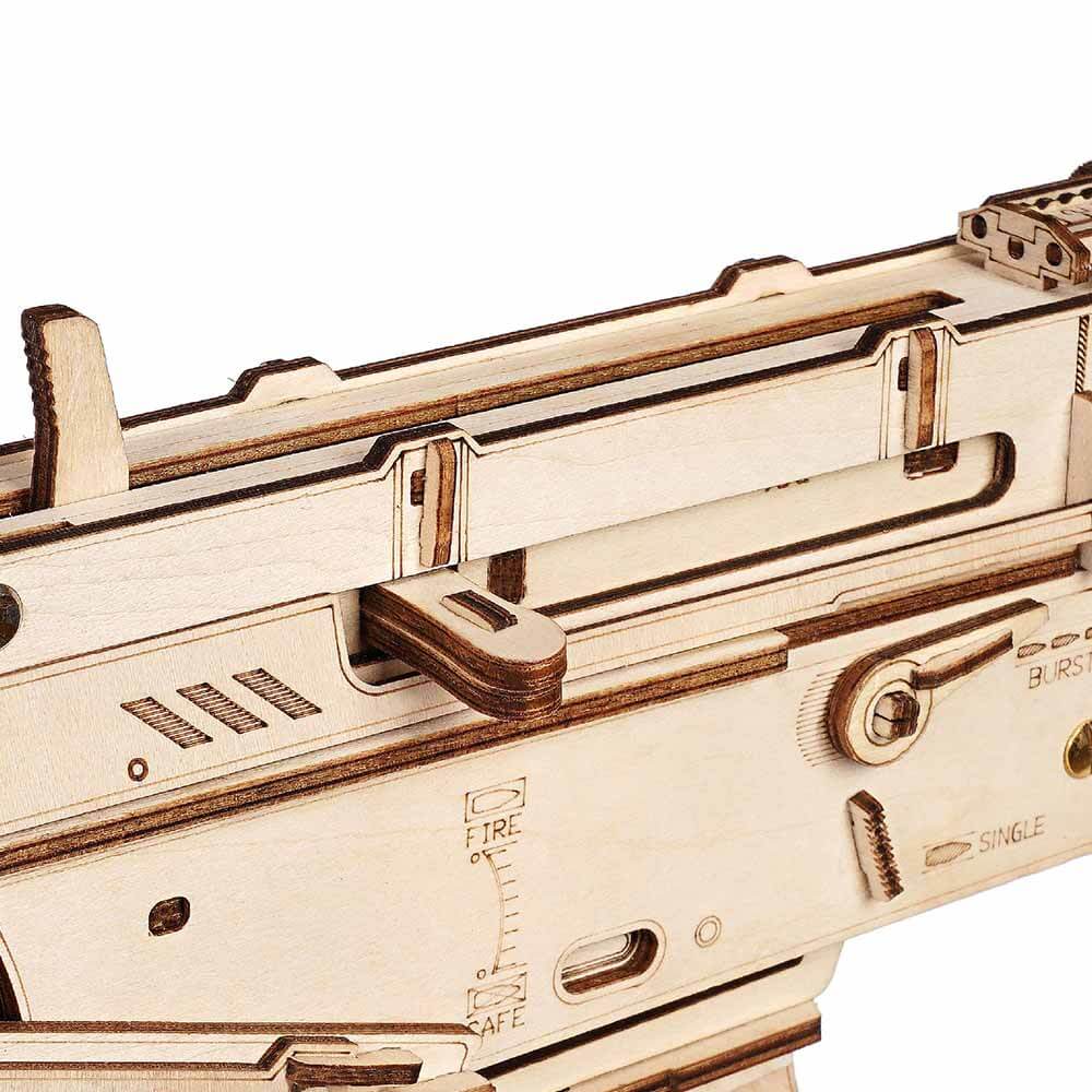 Birch Wood AK‑Style Rubber Band Gun Kit (Natural/Brown) – view 12