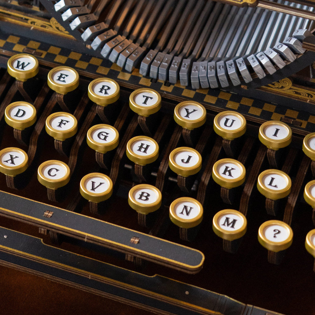 Wooden-Town Mechanical Typewriter Magic Edition 3D wooden mechanical model kit – image 7 of 7