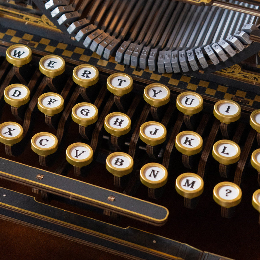 Wooden-Town Mechanical Typewriter Magic Edition 3D wooden mechanical model kit – image 7 of 7