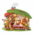 Fluffy Grove Cottage DIY Miniature House Kit with LED Light – 3D wooden model kit