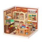 Furry Friends’ Home Miniature Dollhouse Kit with LED Light – 3D wooden model kit