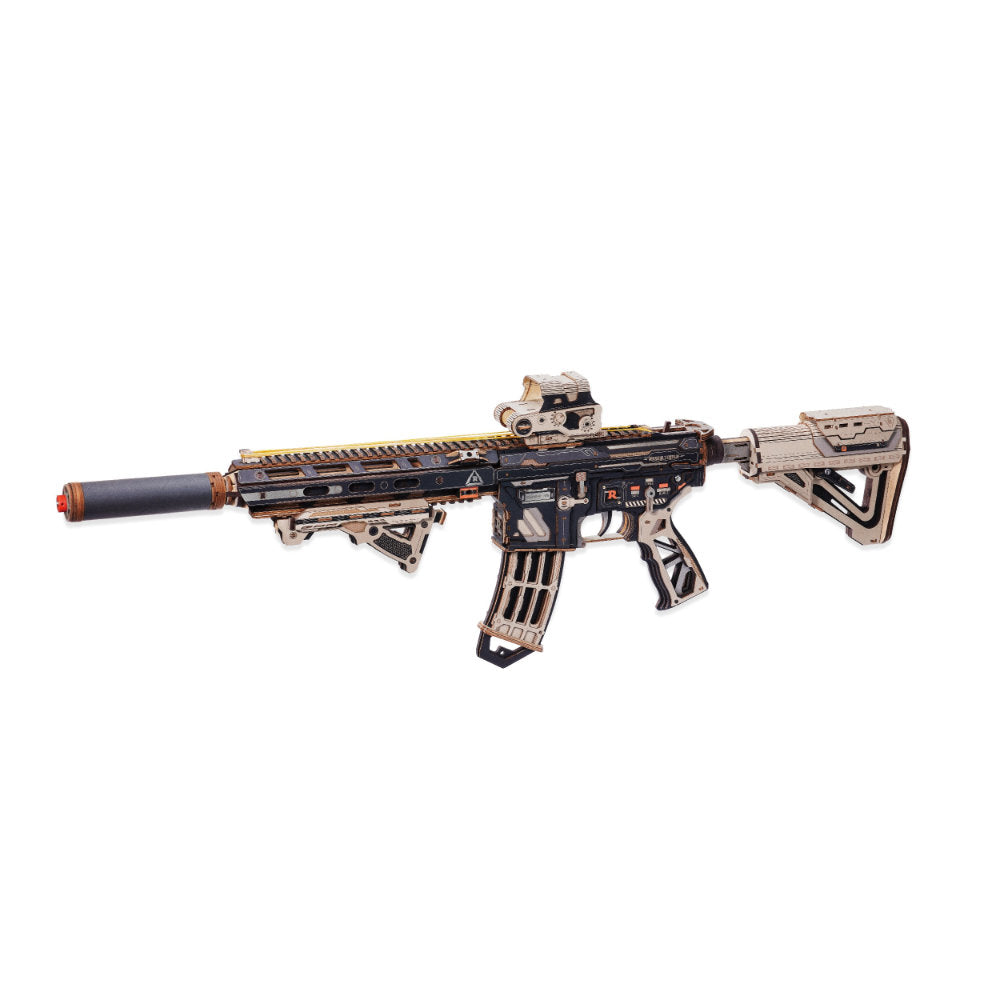 Decorative rifle model on a white background