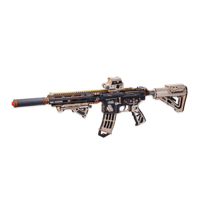 Decorative rifle model on a white background