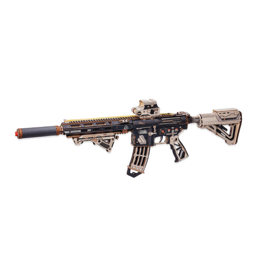 Decorative rifle model on a white background