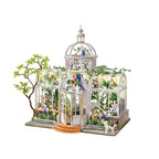 Oxygen Oasis Victorian Greenhouse DIY Miniature House Kit with LED Light – 3D wooden model kit
