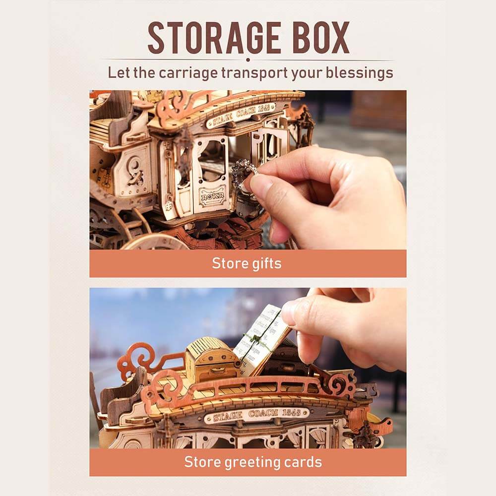 Stagecoach Mechanical Music Box – view 2