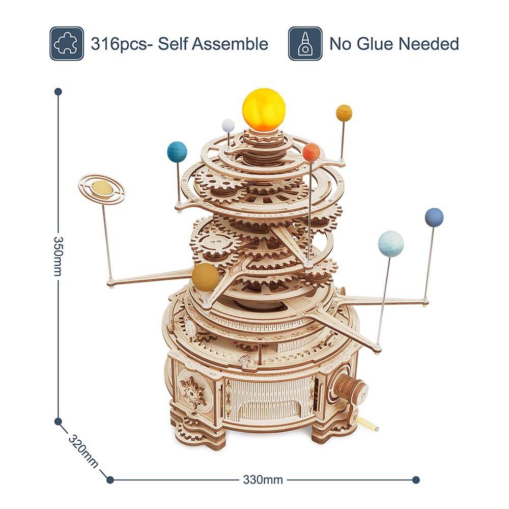 Rotatable Mechanical Orrery – view 4
