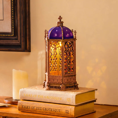 Wooden-Town - Starry Dome Cathedral 3D Wooden Puzzle Kit with LED Light