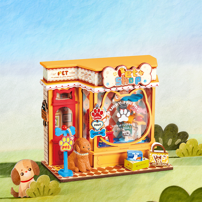 Wooden-Town Pawfect Pet Shop 3D wooden miniature puzzle kit – image 5 of 5