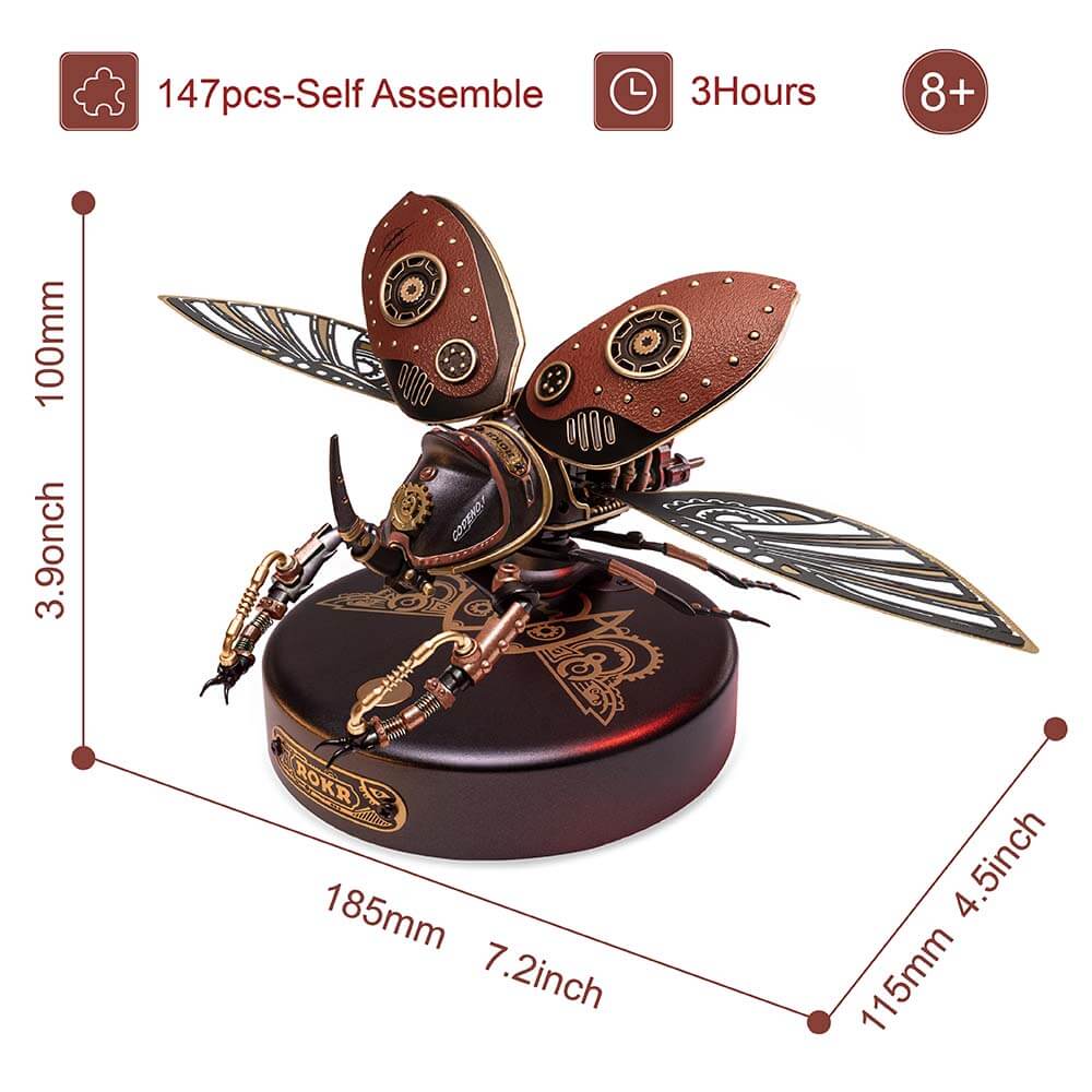 Steampunk Winged Rhinoceros Beetle Kit – view 8